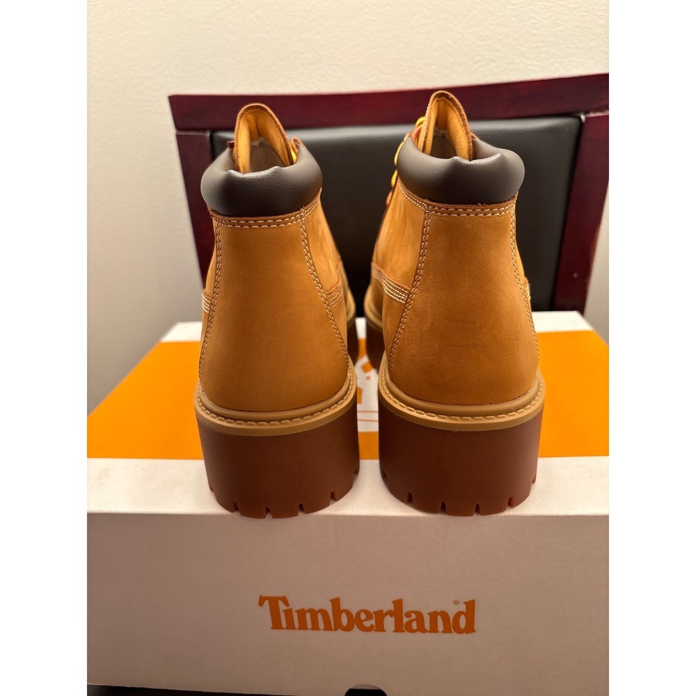New Timberland Stone Street Mid Waterproof Chukka Wheat Nubuck Boots Women 8 - Picture 4 of 6
